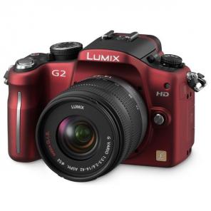 Основное фото Фотоаппарат цифровой со сменной оптикой Panasonic DMC-G2KGC-R Red 
