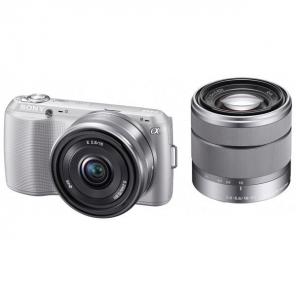 Основное фото Фотоаппарат цифровой со сменной оптикой Sony NEX-C3D Silver 